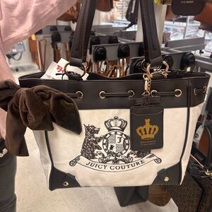 Juicy Couture Scottie Dog Brown and Cream Tote Bag